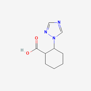 molecular formula C9H13N3O2 B13244883 2-(1H-1,2,4-triazol-1-yl)cyclohexane-1-carboxylic acid 