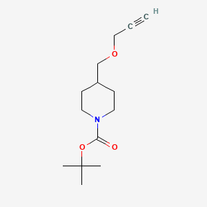 molecular formula C14H23NO3 B13244889 Tert-butyl 4-[(prop-2-YN-1-yloxy)methyl]piperidine-1-carboxylate 