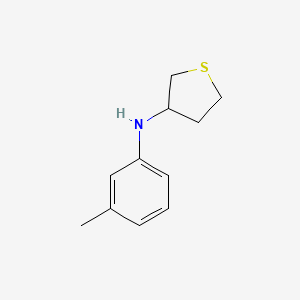 molecular formula C11H15NS B13244894 N-(3-methylphenyl)thiolan-3-amine 