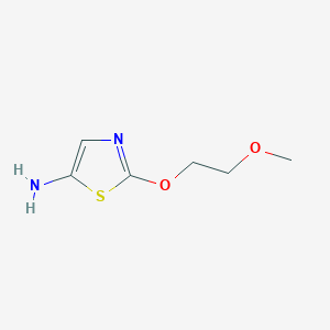 molecular formula C6H10N2O2S B13244904 2-(2-Methoxyethoxy)-1,3-thiazol-5-amine 