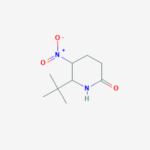 molecular formula C9H16N2O3 B13244911 6-tert-Butyl-5-nitropiperidin-2-one 