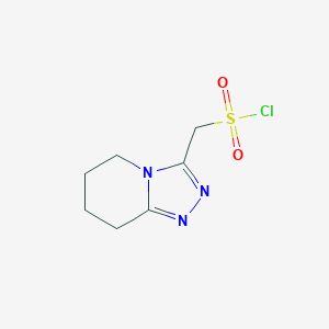 molecular formula C7H10ClN3O2S B13244914 {5H,6H,7H,8H-[1,2,4]triazolo[4,3-a]pyridin-3-yl}methanesulfonyl chloride 
