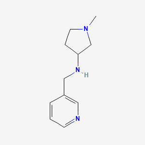 molecular formula C11H17N3 B13244933 1-methyl-N-(pyridin-3-ylmethyl)pyrrolidin-3-amine 