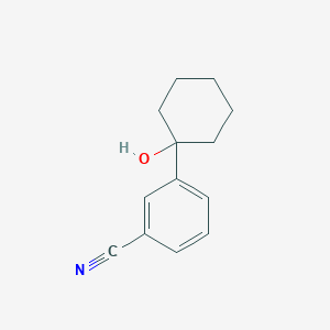 molecular formula C13H15NO B13244940 3-(1-Hydroxycyclohexyl)benzonitrile 