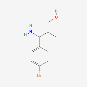 molecular formula C10H14BrNO B13244947 3-Amino-3-(4-bromophenyl)-2-methylpropan-1-ol 