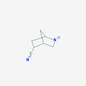 molecular formula C7H10N2 B13244961 2-Azabicyclo[2.2.1]heptane-5-carbonitrile CAS No. 756455-15-9