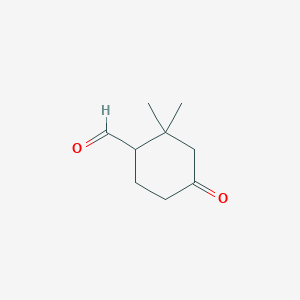 molecular formula C9H14O2 B132450 2,2-Dimethyl-4-oxocyclohexane-1-carbaldehyde CAS No. 141891-09-0