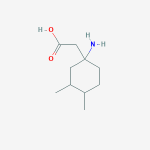 molecular formula C10H19NO2 B13245004 2-(1-Amino-3,4-dimethylcyclohexyl)acetic acid 