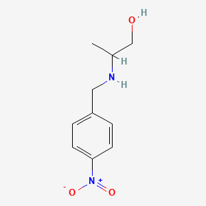 molecular formula C10H14N2O3 B13245010 2-{[(4-Nitrophenyl)methyl]amino}propan-1-ol 