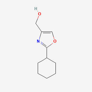 molecular formula C10H15NO2 B13245012 (2-Cyclohexyl-1,3-oxazol-4-yl)methanol 