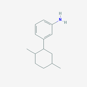 molecular formula C14H21N B13245029 3-(2,5-Dimethylcyclohexyl)aniline 