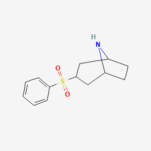 molecular formula C13H17NO2S B13245044 3-(Benzenesulfonyl)-8-azabicyclo[3.2.1]octane 