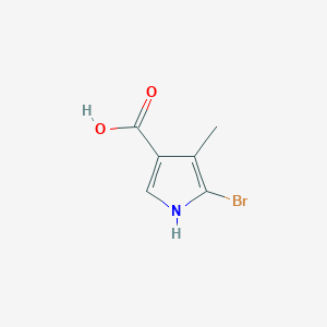 molecular formula C6H6BrNO2 B13245058 5-Bromo-4-methyl-1H-pyrrole-3-carboxylic acid 