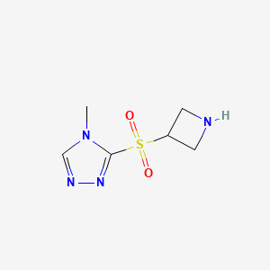 molecular formula C6H10N4O2S B13245102 3-(Azetidine-3-sulfonyl)-4-methyl-4H-1,2,4-triazole 