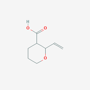 molecular formula C8H12O3 B13245141 2-Ethenyloxane-3-carboxylic acid 