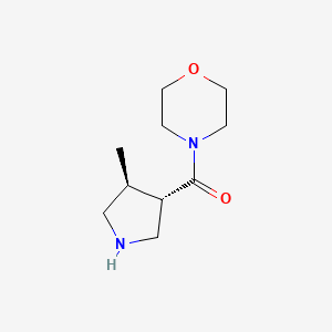molecular formula C10H18N2O2 B13245147 4-[(3S,4S)-4-methylpyrrolidine-3-carbonyl]morpholine 