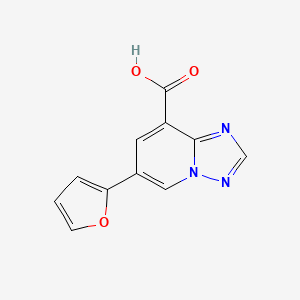molecular formula C11H7N3O3 B13245155 6-(Furan-2-yl)-[1,2,4]triazolo[1,5-a]pyridine-8-carboxylic acid 