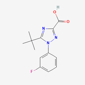 molecular formula C13H14FN3O2 B13245164 5-Tert-butyl-1-(3-fluorophenyl)-1H-1,2,4-triazole-3-carboxylic acid 