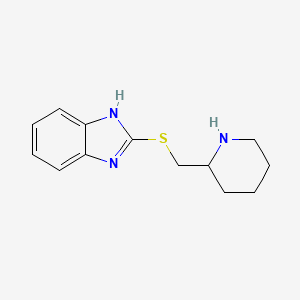 molecular formula C13H17N3S B13245168 2-((Piperidin-2-ylmethyl)thio)-1h-benzo[d]imidazole 