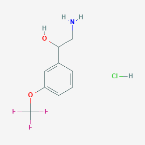 molecular formula C9H11ClF3NO2 B13245171 2-Amino-1-[3-(trifluoromethoxy)phenyl]ethan-1-ol hydrochloride 
