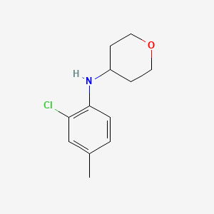 molecular formula C12H16ClNO B13245185 N-(2-chloro-4-methylphenyl)oxan-4-amine 