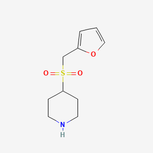 molecular formula C10H15NO3S B13245188 4-[(Furan-2-yl)methanesulfonyl]piperidine 