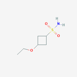 molecular formula C6H13NO3S B13245231 3-Ethoxycyclobutane-1-sulfonamide 