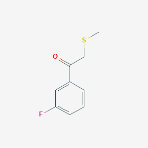 molecular formula C9H9FOS B13245251 1-(3-Fluorophenyl)-2-(methylsulfanyl)ethan-1-one 