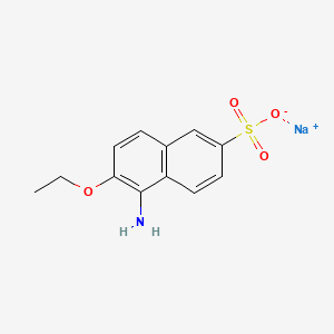 molecular formula C12H12NNaO4S B1324527 Sodium 5-amino-6-ethoxynaphthalene-2-sulfonate CAS No. 84145-62-0