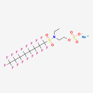 molecular formula C12H9F17NNaO6S2 B1324532 Sodium mono(N-ethyl-2-perfluorooctylsulfonaminoethyl)sulfate CAS No. 2624-80-8