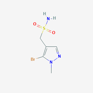 molecular formula C5H8BrN3O2S B13245369 (5-Bromo-1-methyl-1H-pyrazol-4-yl)methanesulfonamide 