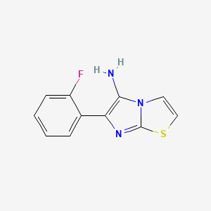 molecular formula C11H8FN3S B13245388 6-(2-Fluorophenyl)imidazo[2,1-b][1,3]thiazol-5-amine CAS No. 1432678-84-6