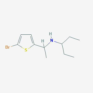 molecular formula C11H18BrNS B13245408 [1-(5-Bromothiophen-2-yl)ethyl](pentan-3-yl)amine 