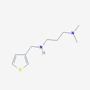 molecular formula C10H18N2S B13245422 [3-(Dimethylamino)propyl](thiophen-3-ylmethyl)amine 