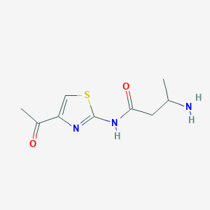 molecular formula C9H13N3O2S B13245437 N-(4-acetyl-1,3-thiazol-2-yl)-3-aminobutanamide 