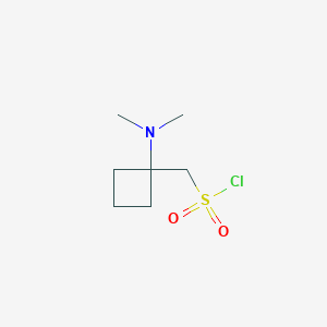 molecular formula C7H14ClNO2S B13245442 [1-(Dimethylamino)cyclobutyl]methanesulfonyl chloride 
