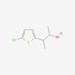 molecular formula C8H11ClOS B13245477 3-(5-Chlorothiophen-2-yl)butan-2-ol 