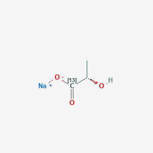 molecular formula C3H5NaO3 B1324549 sodium;(2S)-2-hydroxy(113C)propanoate CAS No. 81273-81-6