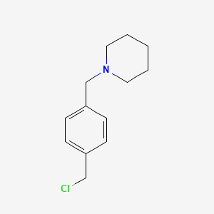 molecular formula C13H18ClN B13245514 1-{[4-(Chloromethyl)phenyl]methyl}piperidine 