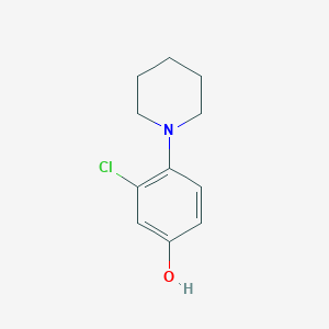 molecular formula C11H14ClNO B13245568 3-Chloro-4-(piperidin-1-yl)phenol 