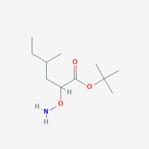 molecular formula C11H23NO3 B13245587 tert-Butyl 2-(aminooxy)-4-methylhexanoate 