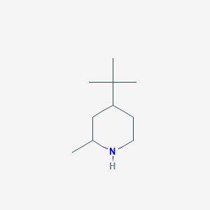 molecular formula C10H21N B13245597 4-Tert-butyl-2-methylpiperidine 