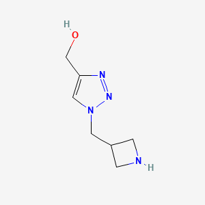 molecular formula C7H12N4O B13245624 {1-[(azetidin-3-yl)methyl]-1H-1,2,3-triazol-4-yl}methanol 