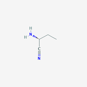 molecular formula C4H8N2 B13245629 (2R)-2-aminobutanenitrile CAS No. 775257-48-2