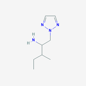 molecular formula C8H16N4 B13245646 3-Methyl-1-(2H-1,2,3-triazol-2-yl)pentan-2-amine 