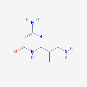 molecular formula C7H12N4O B13245711 6-Amino-2-(1-aminopropan-2-yl)-3,4-dihydropyrimidin-4-one 