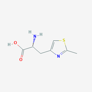 molecular formula C7H10N2O2S B13245716 (2R)-2-amino-3-(2-methyl-1,3-thiazol-4-yl)propanoic acid 