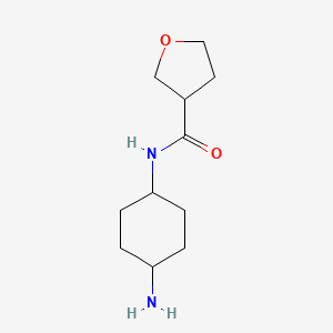 molecular formula C11H20N2O2 B13245733 N-[(1S,4s)-4-aminocyclohexyl]oxolane-3-carboxamide 
