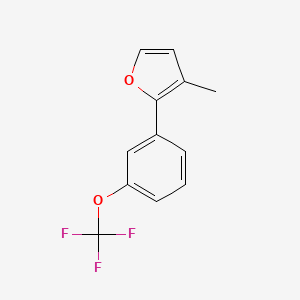 molecular formula C12H9F3O2 B13245751 3-Methyl-2-[3-(trifluoromethoxy)phenyl]furan 