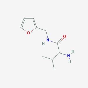 molecular formula C10H16N2O2 B13245762 2-Amino-N-[(furan-2-yl)methyl]-3-methylbutanamide 